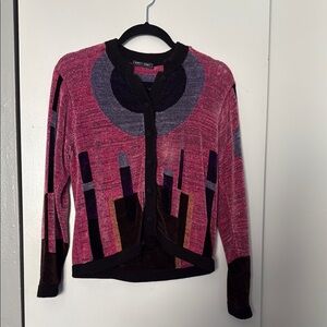 Giorgio Armani Pink and Black Cardigan Sweater